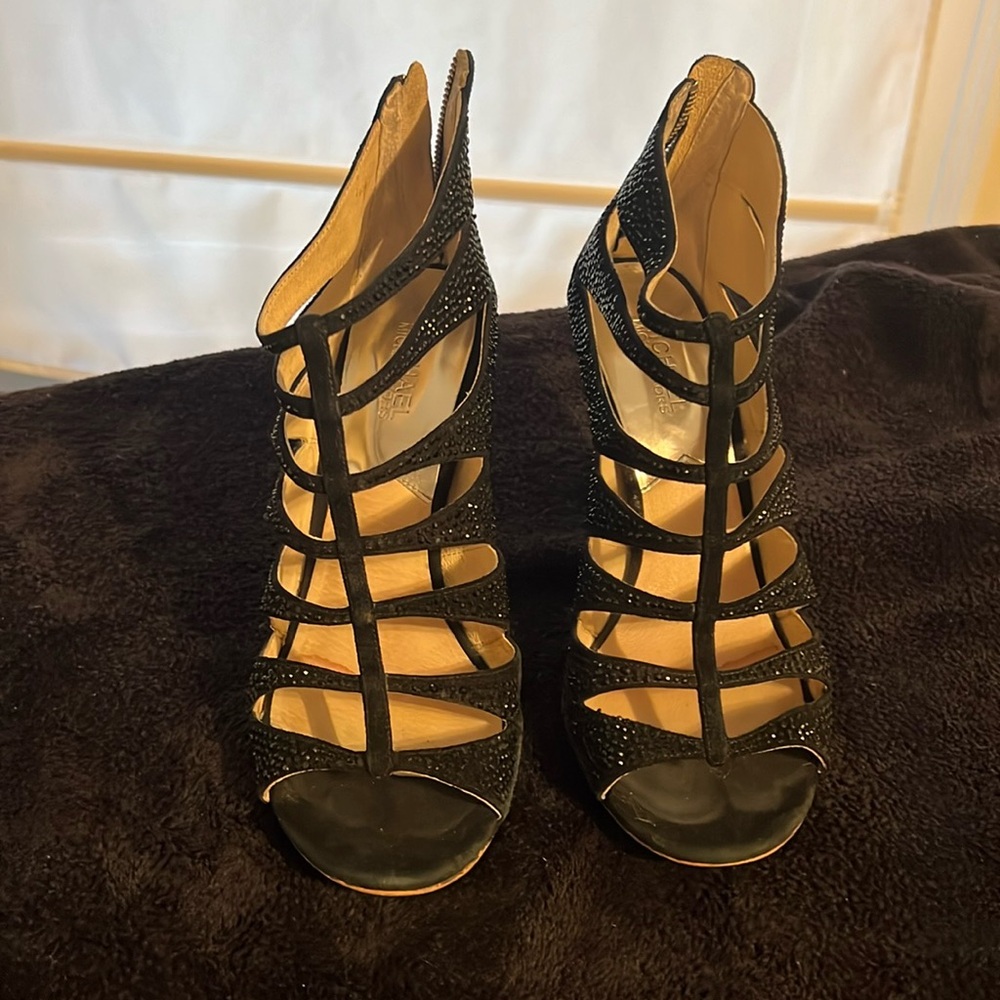 Kors Michael Kors high heel evening shoes with cage front and back zip